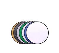 Compatible For Studio Photography - 24"/60/80/110cm 7-in-1 Portable Collapsible Round Soft Light Silver-White-Gold Reflector(60CM-7in1)