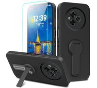 Compatible for TCL NxtPaper 60 Ultra 5G Phone Case with Screen Protector, 360° Rotatable Folding hidden Kickstand/Stand Silicone TPU Protective Cover Case for TCL NxtPaper 60 Ultra 5G 2025 - Black