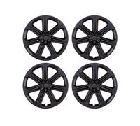 Compatible For Tesla Model Y 19 Inch Wheel Hub Cap 4PCS ABS Replacement Wheel Cover 21-24 Plum Blossom Shape Full Rim Cover Car Accessories(Matte Black)
