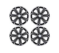 Compatible For Tesla Model Y 19 Inch Wheel Hub Cap 4PCS ABS Replacement Wheel Cover 21-24 Plum Blossom Shape Full Rim Cover Car Accessories(Silver Black)