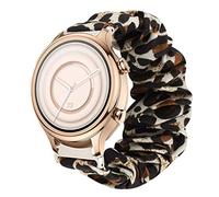 Compatible for Ticwatch C2+ Band, Blueshaw Fabric Elastic Scrunchie Elastic Watch Band Women Cute Replacement Straps Compatible with TICWATCH C2 Plus Smartwatch (Leopard)