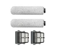 Compatible For TINECO IFloor 3 / Floor One S3，Cordless Wet Dry Floor Washer Accessories Handheld Vacuum Spare Soft Roller Brush Hepa Filter (Color : Filter 2pcs Brush 2pcs)