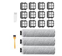 Compatible For TINECO IFloor 3 / Floor One S3，Vacuum Cleaner Accessories Cordless Wet Dry Floor Washer Spare Parts Roller Brush Hepa Filter (Color : Brush 3pcs Filter 12pcs)