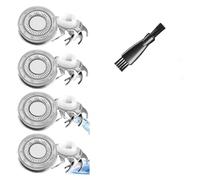 Compatible For WAHFOX,4 PCS Shaver Replacement Blades,Compatible For Skull Pitbull Carver PRO,4 Head Replacement Blade Fit SKULL SHAVER HEAD(WF-006S)