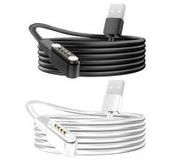 Compatible for Wantek BC 3 PRO Bone Sound Headphones Charger, Lamshaw 4 Pin Magnetic USB Replacement Charging Compatible with Wantek Bone Sound Headphones BC 3 Pro (White+Black, USB A)