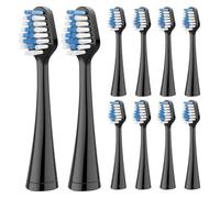 Compatible for Waterpik Replacement Toothbrush Heads, Soft Bristles for Select Models(10PCS Black)