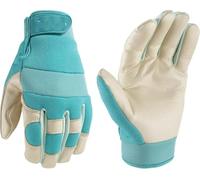 Compatible for Wells Lamont Women's Hybrid Work Gardening Gloves Water-Resistant Leather Medium Size 3204M