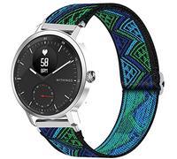 Compatible for Withings ScanWatch Band, onetuo Stretch Elastics Nylon Adjustable Replacement Strap Compatible for Withings ScanWatch 42mm/38mm Hybrid Smartwatch (Withings ScanWatch 42mm, Blueprint)