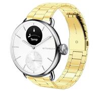 Compatible for Withings Smartwatch Bands, Lamshaw 18mm, 20mm Stainless Steel Metal Replacement Strap Bracelet Men & Women Compatible for Withings ScanWatch 2 42mm/ScanWatch Horizon/ScanWatch 42mm