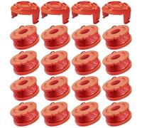 Compatible for WORX WA0010 Trimmer Spool Line 8/15/20Pcs | Pre-wound nylon line feeds automatically, includes retaining caps for quick swap(20pcs)