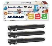 Compatible for Xerox 006R01449 Toner Cartridges Work for Xerox WorkCentre 7655 7665 7675 7755 7765 7775 Printers, with Chip, High Yield 40000 Pages, High-Definition Printing (3 Pack Black)