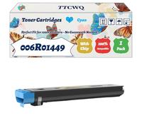 Compatible for Xerox 006R01449 Toner Cartridges Work for Xerox WorkCentre 7655 7665 7675 7755 7765 7775 Printers, with Chip, High Yield 40000 Pages, High-Definition Printing (1 Pack Cyan)
