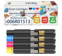 Compatible for Xerox 006R01513 Toner Cartridges Work for Xerox WorkCentre 7830 i 7830 Series 7830T 7835 7835 F 7835 i 7835 Series Printers (4-Pack BK/C/M/Y)