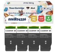 Compatible for Xerox 006R04356 Toner Cartridge Work for Xerox C310 C315 Printer, with Chip, High Yield 9000 Pages, High-Definition Printing (4 Pack Black)