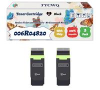 Compatible for Xerox 006R04820 006R04821 006R04822 006R04823 Toner Cartridge Work for Xerox C320 C325 Printers, with Chip, High Yield 3200 Pages, High-Definition Printing (2 Pack Black)