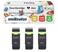 Compatible for Xerox 006R04820 006R04821 006R04822 006R04823 Toner Cartridge Work for Xerox C320 C325 Printers, with Chip, High Yield 3200 Pages, High-Definition Printing (3 Pack Black)