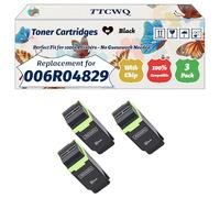 Compatible for Xerox 006R04829 006R04831 006R04828 006R04830 Toner Cartridges Work for Xerox C320 C325 Printers, with Chip, High Yield 8000 Pages, High-Definition Printing (3 Pack Black)