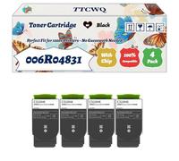 Compatible for Xerox 006R04831 006R04828 006R04829 006R04830 Toner Cartridge Work for Xerox C320 Colour C325 Colour Printers (4 Pack Black)