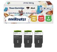 Compatible for Xerox 006R04831 006R04828 006R04829 006R04830 Toner Cartridge Work for Xerox C320 Colour C325 Colour Printers (3 Pack Black)