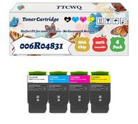 Compatible for Xerox 006R04831 006R04828 006R04829 006R04830 Toner Cartridge Work for Xerox C320 Colour C325 Colour Printers (4-Pack BK/C/M/Y)