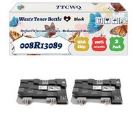 Compatible for Xerox 008R13089 Waste Toner Bottle Work for Xerox WorkCentre 7120 7220 7220i Printers, with Chip, High Yield 43000 Pages, High-Definition Printing (2-Pack Black)