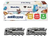 Compatible for Xerox 008R13325 Waste Box Work for Xerox C310 C315 C320 Colour Laser C325 Colour Printers, with Chip, High Yield 25000 Pages, High-Definition Printing (2-Pack Black)