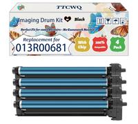 Compatible for Xerox 013R00681 Imaging Drum Kit Work for Xerox AltaLInk C8130 C8135 C8145 C8155 C8170 Printers, with Chip, High Yield 80000 Pages, High-Definition Printing (4 Pack Black)