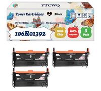 Compatible for Xerox 106R01392 Toner Cartridges Work for Xerox Phaser 6280 6280V/DN 6280V/N Printer, with Chip, High Yield 8001 Pages, High-Definition Printing (3 Pack Black)