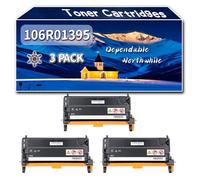 Compatible for Xerox 106R01395 Toner Cartridges, Work for Xerox Phaser 6280 6280V/DN 6280DN 6280V/N 6280N Printers, Toner Cartridges 106R01392 106R01393 106R01394 (3 Pack Black)