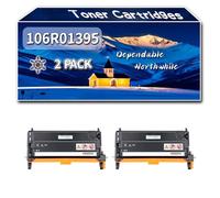 Compatible for Xerox 106R01395 Toner Cartridges, Work for Xerox Phaser 6280 6280V/DN 6280DN 6280V/N 6280N Printers, Toner Cartridges 106R01392 106R01393 106R01394 (2 Pack Black)