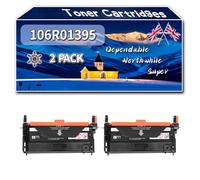 Compatible for Xerox 106R01395 Toner Cartridges, Work for Xerox Phaser 6280 6280V/DN 6280V/N Printers, Toner Cartridges (2-Pack Black)