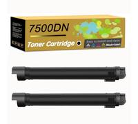 Compatible for Xerox 106R01436 106R01437 106R01438 106R01439 Toner Cartridge, Work with Phaser 7500 7500DN Printer,Reliability Longevity (Black×2)