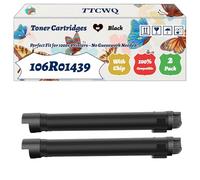 Compatible for Xerox 106R01439 Toner Cartridges Work for Xerox Phaser 7500 7500DN 7500DNZ Printers, with Chip, High Yield 29800 Pages, High-Definition Printing (2-Pack Black)