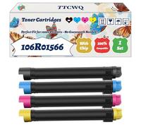 Compatible for Xerox 106R01566 Toner Cartridges Work for Xerox Phaser 7800 7800DN 7800DX 7800GX Printers, with Chip, High Yield 34000 Pages, High-Definition Printing (4-Pack BK/C/M/Y)