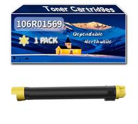 Compatible for Xerox 106R01569 Toner Cartridges, Work for Xerox Phaser 7800 7800DN 7800DX 7800GX Printers, Toner Cartridges 106R01566 106R01567 106R01568 (1 Pack Yellow)