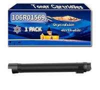 Compatible for Xerox 106R01569 Toner Cartridges, Work for Xerox Phaser 7800 7800DN 7800DX 7800GX Printers, Toner Cartridges 106R01566 106R01567 106R01568 (1 Pack Black)