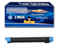 Compatible for Xerox 106R01569 Toner Cartridges, Work for Xerox Phaser 7800 7800DN 7800DX 7800GX Printers, Toner Cartridges 106R01566 106R01567 106R01568 (1 Pack Cyan)