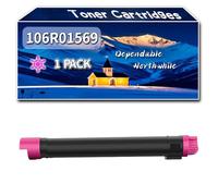 Compatible for Xerox 106R01569 Toner Cartridges, Work for Xerox Phaser 7800 7800DN 7800DX 7800GX Printers, Toner Cartridges 106R01566 106R01567 106R01568 (1 Pack Magenta)