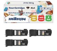 Compatible for Xerox 106R01594 Toner Cartridges Work for Xerox WorkCentre 6505 6505N Printer, with Chip, High Yield 4000 Pages, High-Definition Printing (3 Pack Black)