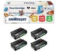 Compatible for Xerox 106R02307 Toner Cartridge Work for Xerox Phaser 3320 Printers, with Chip, High Yield 21000 Pages, High-Definition Printing (4 Pack Black)