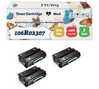 Compatible for Xerox 106R02307 Toner Cartridge Work for Xerox Phaser 3320 Printers, with Chip, High Yield 21000 Pages, High-Definition Printing (3 Pack Black)