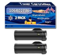 Compatible for Xerox 106R02736 Toner Cartridges, Work for Xerox WorkCentre 3655 3655i 3655S Printers, Toner Cartridges (2-Pack Black)