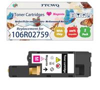 Compatible for Xerox 106R02759 Toner Cartridges Work for Xerox Phaser 6020 Phaser 6020 BI Phaser 6022 Phaser Printers (1 Pack Magenta)