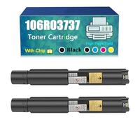 Compatible for Xerox 106R03737 106R03738 106R03739 106R03740 Toner Cartridge, Work with C7020 C7025 C7030 Printer,Reliability Longevity (Black×2)