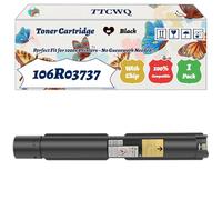 Compatible for Xerox 106R03737 106R03740 106R03739 106R03738 Toner Cartridge Work for Xerox VersaLink C7020 C7025 Printers (1 Pack Black)