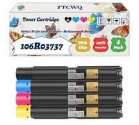 Compatible for Xerox 106R03737 106R03740 106R03739 106R03738 Toner Cartridge Work for Xerox VersaLink C7020 C7025 Printers (4-Pack BK/C/M/Y)