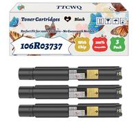 Compatible for Xerox 106R03737 Toner Cartridges Work for Xerox VersaLink C7020S C7020T C7025 Printers, with Chip, High Yield 33600 Pages, High-Definition Printing (3 Pack Black)