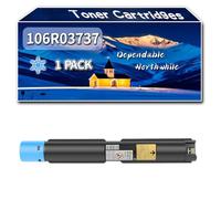 Compatible for Xerox 106R03737 Toner Cartridges, Work for Xerox VersaLink C7020T C7025 C7025D C7025S Printers, Toner Cartridges 106R03738 106R03739 106R03740 (1 Pack Cyan)