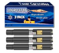 Compatible for Xerox 106R03737 Toner Cartridges, Work for Xerox VersaLink C7020T C7025 C7025D C7025S Printers, Toner Cartridges 106R03738 106R03739 106R03740 (3 Pack Black)