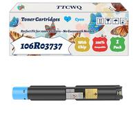 Compatible for Xerox 106R03737 Toner Cartridges Work for Xerox VersaLink C7025T C7030 C7030D C7030S C7030T Printers, with Chip, High Yield 33600 Pages, High-Definition Printing (1 Pack Cyan)